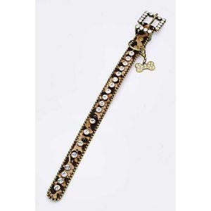 Ball Chain Crystal Dog Collar - Leopard